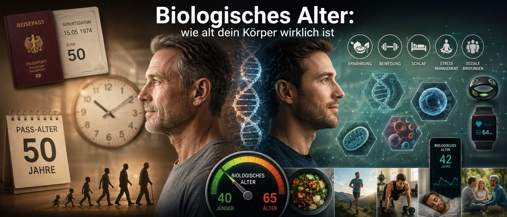 Biologisches Alter, wie alt der Körper wirklich ist