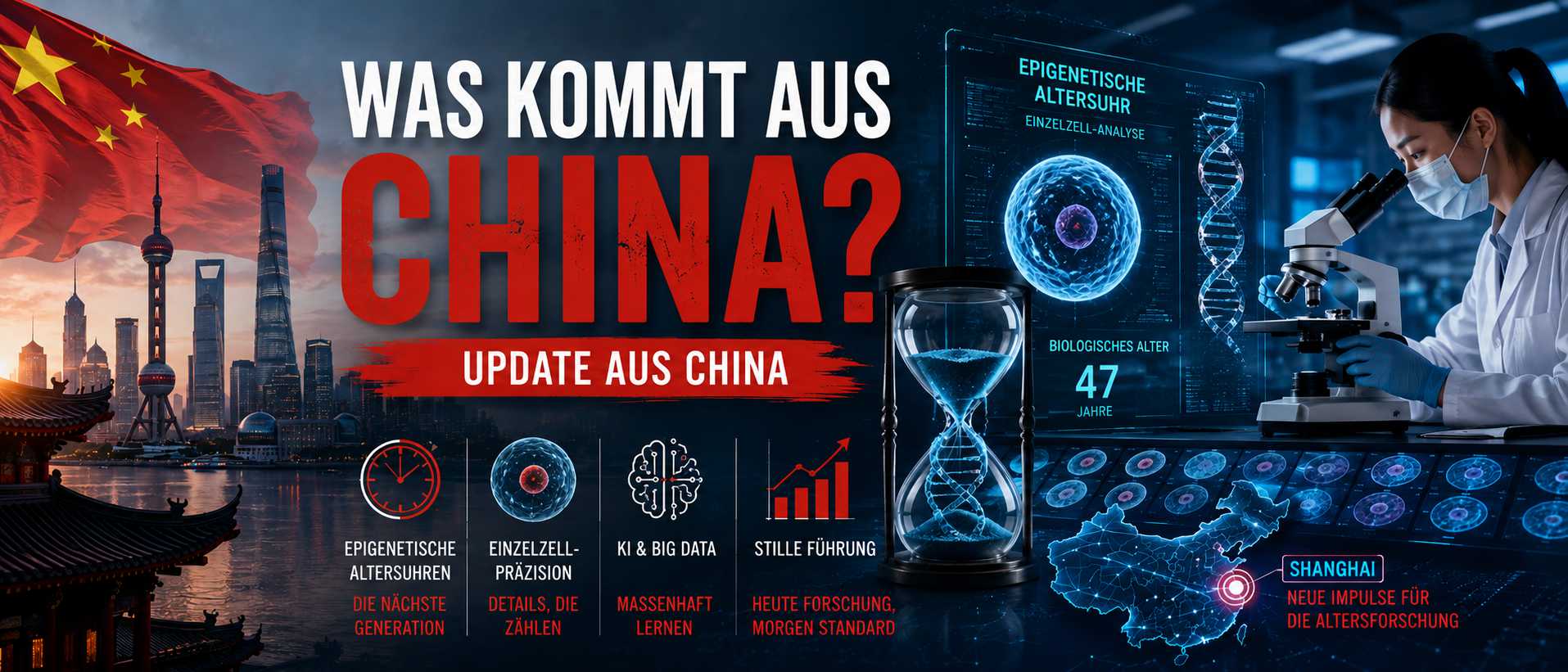 Was kommt aus China: epigenetische Altersuhren, Einzelzell-Analyse und KI-Altersforschung aus Shanghai