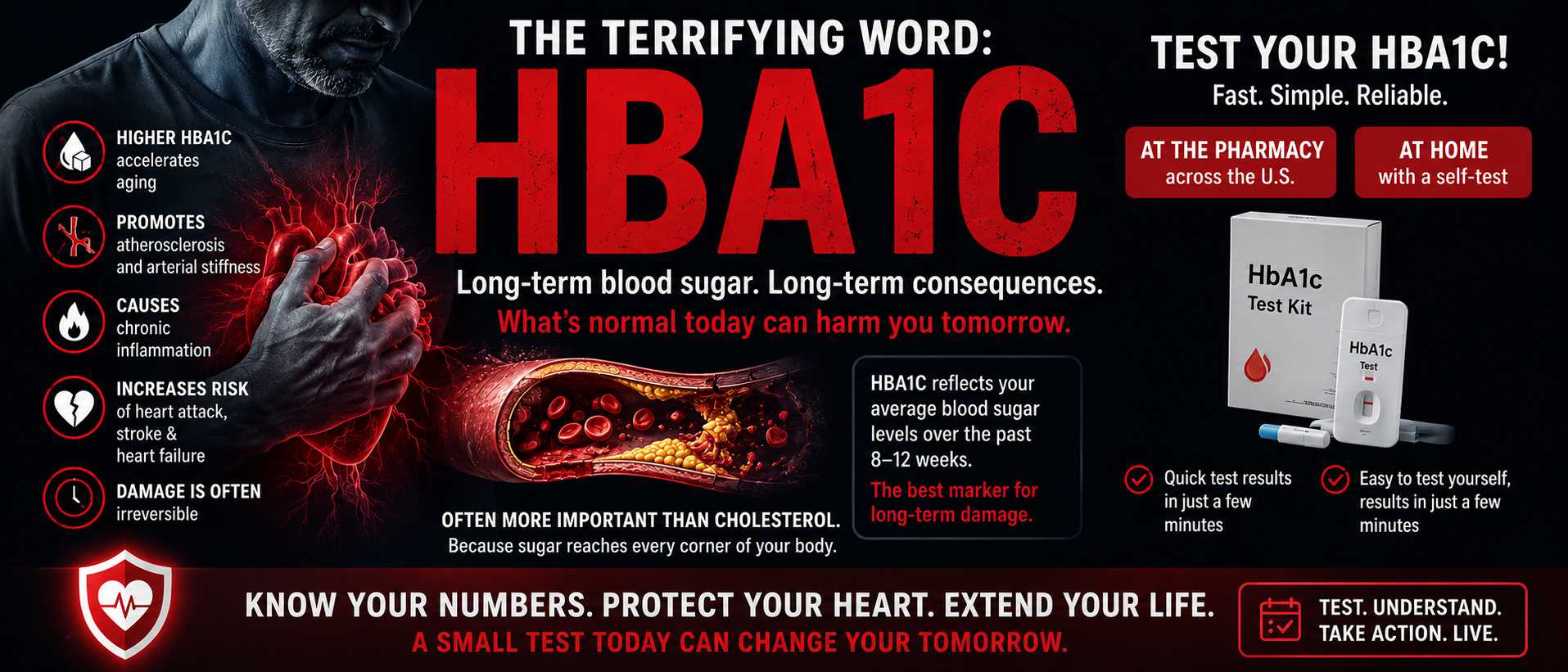 Long-term blood sugar HbA1c, home test kit